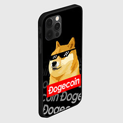 Чехол для iPhone 12 Pro DOGECOIN DOGE ДОГИКОИН, цвет: 3D-черный — фото 2