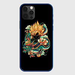 Чехол для iPhone 12 Pro Dragon Ball Retro Style, цвет: 3D-тёмно-синий