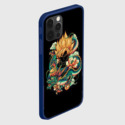 Чехол для iPhone 12 Pro Dragon Ball Retro Style, цвет: 3D-тёмно-синий — фото 2