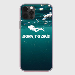 Чехол для iPhone 12 Pro Дайвинг, цвет: 3D-серый