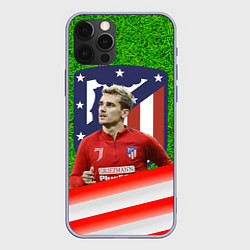 Чехол для iPhone 12 Pro Антуан Гризманн Antoine Griezmann спина Z, цвет: 3D-светло-сиреневый