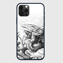 Чехол для iPhone 12 Pro Грифон, цвет: 3D-черный