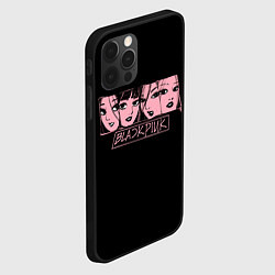 Чехол для iPhone 12 Pro Black Pink Art, цвет: 3D-черный — фото 2
