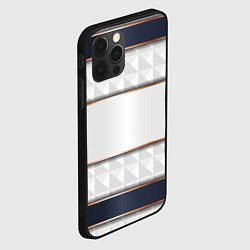 Чехол для iPhone 12 Pro White 3d lines, цвет: 3D-черный — фото 2