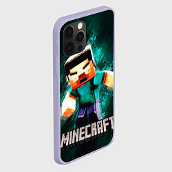 Чехол для iPhone 12 Pro MINECRAFT, цвет: 3D-светло-сиреневый — фото 2