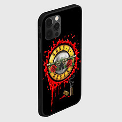 Чехол для iPhone 12 Pro GUNS N ROSES, цвет: 3D-черный — фото 2