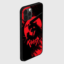 Чехол для iPhone 12 Pro BERSERK red краска, цвет: 3D-черный — фото 2