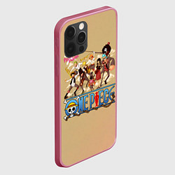 Чехол для iPhone 12 Pro Пираты Соломенной Шляпы One Piece, цвет: 3D-малиновый — фото 2