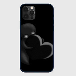 Чехол для iPhone 12 Pro Сердце, цвет: 3D-черный