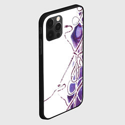 Чехол для iPhone 12 Pro Фиолетовые нити, цвет: 3D-черный — фото 2