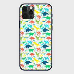 Чехол для iPhone 12 Pro DINOSAUR, цвет: 3D-черный