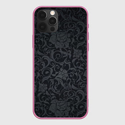 Чехол для iPhone 12 Pro Dark Pattern, цвет: 3D-малиновый
