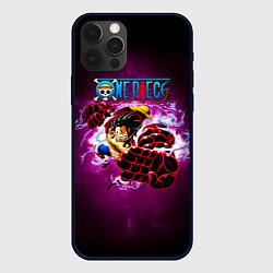 Чехол для iPhone 12 Pro Атака резинового Луффи One Piece, цвет: 3D-черный