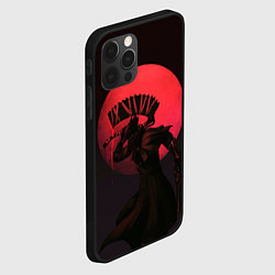 Чехол для iPhone 12 Pro Красная луна, цвет: 3D-черный — фото 2
