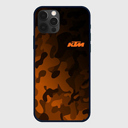 Чехол для iPhone 12 Pro KTM КТМ CAMO RACING, цвет: 3D-черный