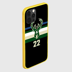 Чехол для iPhone 12 Pro Milwaukee Bucks форма Крис Миддлтон, цвет: 3D-желтый — фото 2