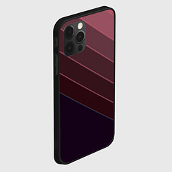 Чехол для iPhone 12 Pro Коричнево-фиолетовый узор, цвет: 3D-черный — фото 2