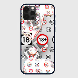 Чехол для iPhone 12 Pro Восемнадцать плюс, цвет: 3D-черный