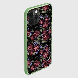 Чехол для iPhone 12 Pro Цветочная мозаика, цвет: 3D-салатовый — фото 2