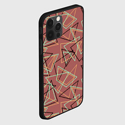Чехол для iPhone 12 Pro Террактовый геометрический, цвет: 3D-черный — фото 2
