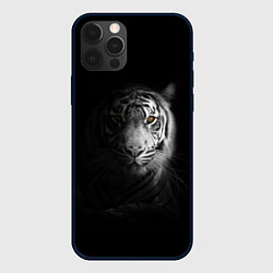 Чехол для iPhone 12 Pro БЕЛЫЙ ТИГР, цвет: 3D-черный