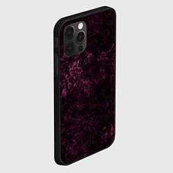 Чехол для iPhone 12 Pro Мраморная текстура камня, цвет: 3D-черный — фото 2
