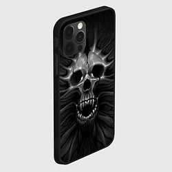 Чехол для iPhone 12 Pro ЧЕРЕП С КЛЫКАМИ, цвет: 3D-черный — фото 2