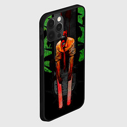 Чехол для iPhone 12 Pro Дэндзи человек-бензопила, цвет: 3D-черный — фото 2