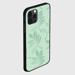Чехол для iPhone 12 Pro Зеленые листья, цвет: 3D-черный — фото 2