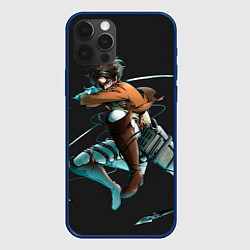 Чехол для iPhone 12 Pro Атака Титана, цвет: 3D-тёмно-синий