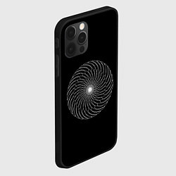 Чехол для iPhone 12 Pro Абстрактный Круг, цвет: 3D-черный — фото 2