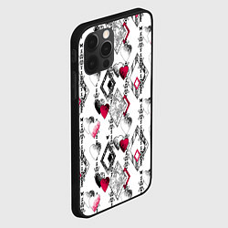 Чехол для iPhone 12 Pro Абстрактный современный узор, цвет: 3D-черный — фото 2