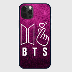 Чехол для iPhone 12 Pro BTS БТС K-Heart Z, цвет: 3D-черный