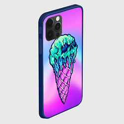 Чехол для iPhone 12 Pro Мороженое Ice Scream Череп Z, цвет: 3D-тёмно-синий — фото 2