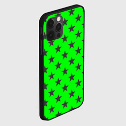 Чехол для iPhone 12 Pro Звездный фон зеленый, цвет: 3D-черный — фото 2