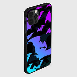 Чехол для iPhone 12 Pro ЛЕТУЧИЕ МЫШИ ХЕЛЛОУИН НЕОН HALLOWEEN NEON, цвет: 3D-черный — фото 2