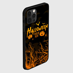 Чехол для iPhone 12 Pro HALLOWEEN FOREST BATS ЛЕТУЧИЕ МЫШИ В ЛЕСУ ХЕЛЛОУИН, цвет: 3D-черный — фото 2