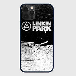 Чехол для iPhone 12 Pro Линкин Парк Лого Рок ЧБ Linkin Park Rock, цвет: 3D-черный