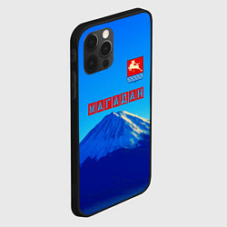 Чехол для iPhone 12 Pro Магадан герб, цвет: 3D-черный — фото 2