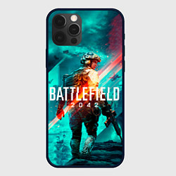 Чехол для iPhone 12 Pro Battlefield 2042 игровой арт, цвет: 3D-черный