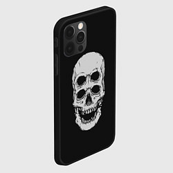 Чехол для iPhone 12 Pro Terrible Skull, цвет: 3D-черный — фото 2