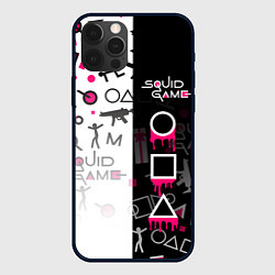 Чехол для iPhone 12 Pro Игра в кальмара: Узор, цвет: 3D-черный