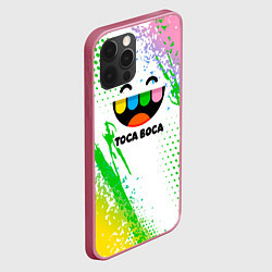 Чехол для iPhone 12 Pro Toca Boca: Улыбашка, цвет: 3D-малиновый — фото 2