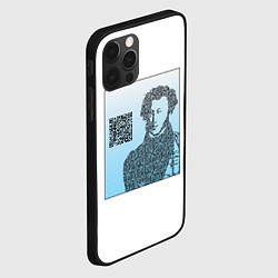 Чехол для iPhone 12 Pro QR - Пушкин, цвет: 3D-черный — фото 2