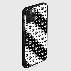 Чехол для iPhone 12 Pro Следы от Лап, цвет: 3D-черный — фото 2
