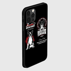 Чехол для iPhone 12 Pro Бостон-Терьер Boston Terrier, цвет: 3D-черный — фото 2