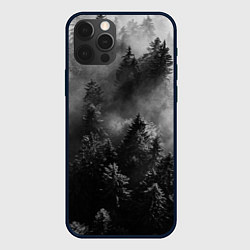 Чехол для iPhone 12 Pro МРАЧНЫЙ ЛЕС FOREST, цвет: 3D-черный