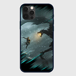 Чехол для iPhone 12 Pro TES FUS RO DAH DRAGON, цвет: 3D-черный