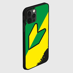 Чехол для iPhone 12 Pro JDM GREEN YELLOW LOGO, цвет: 3D-черный — фото 2