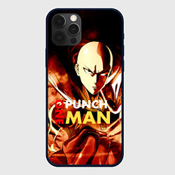 Чехол для iPhone 12 Pro Огненный Сайтама One Punch-Man, цвет: 3D-черный